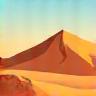 Icon representing desert dune for desert safari