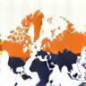 Icon representing world map for tour packages